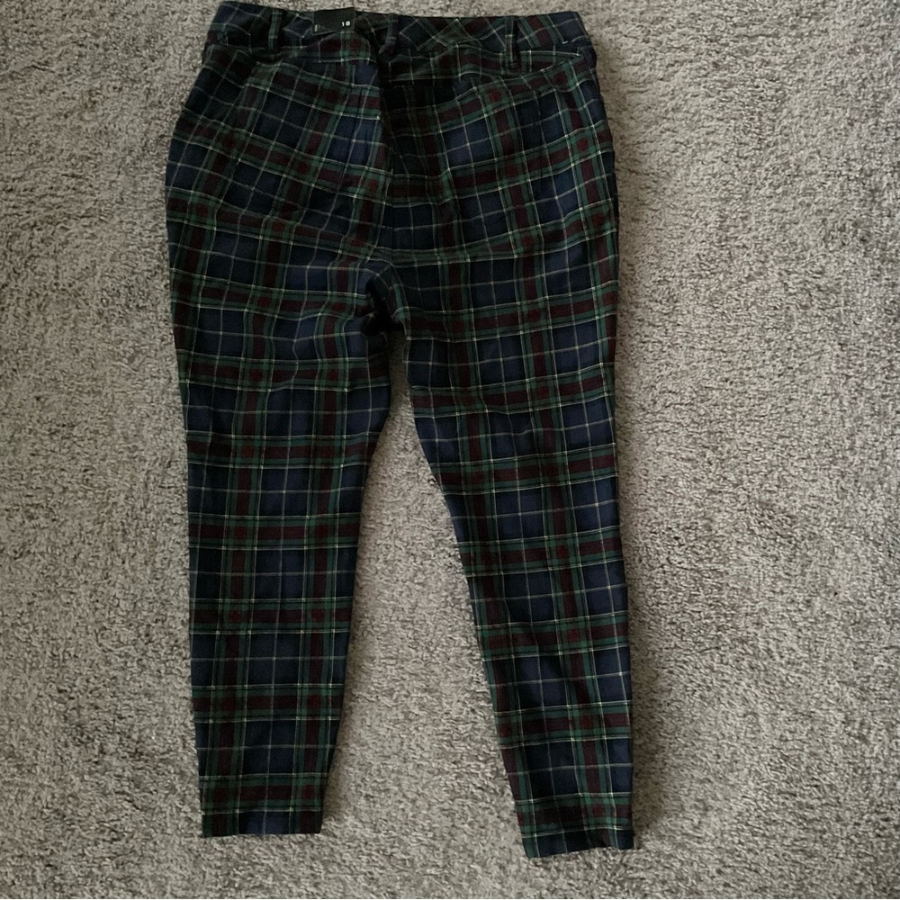 Torrid Women's Plaid Chinos - Black and Green